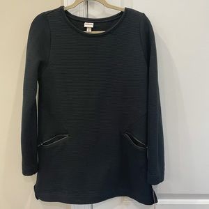 Merona black tunic top medium